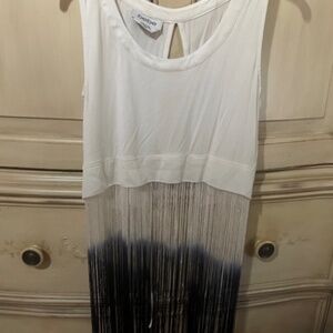 Bebe Ombré Fringe Top Festival Boho Vibe NWOT